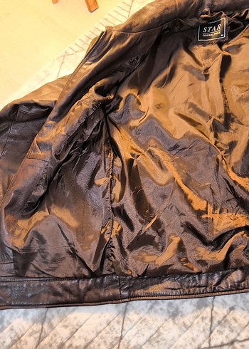 Star Marka Biker Hakiki Deri Ceket - Görsel 6