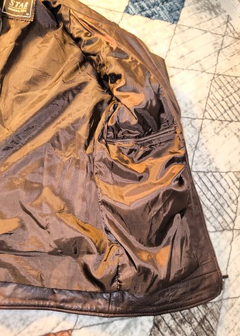 Star Marka Biker Hakiki Deri Ceket - Görsel 5