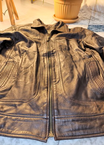 Star Marka Biker Hakiki Deri Ceket - Görsel 4