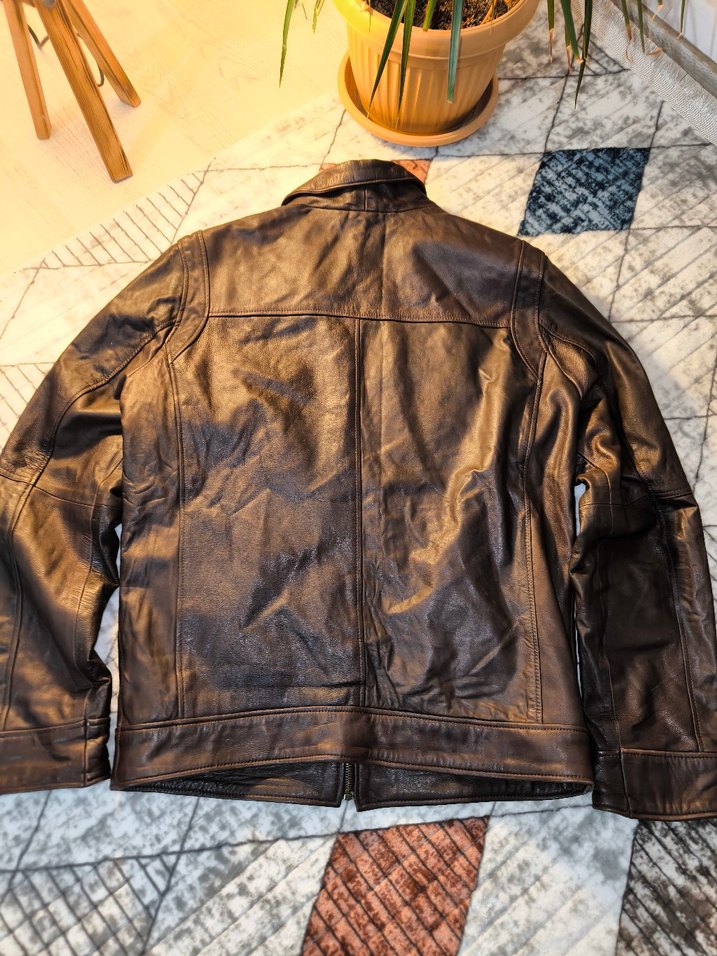 Star Marka Biker Hakiki Deri Ceket - Görsel 3