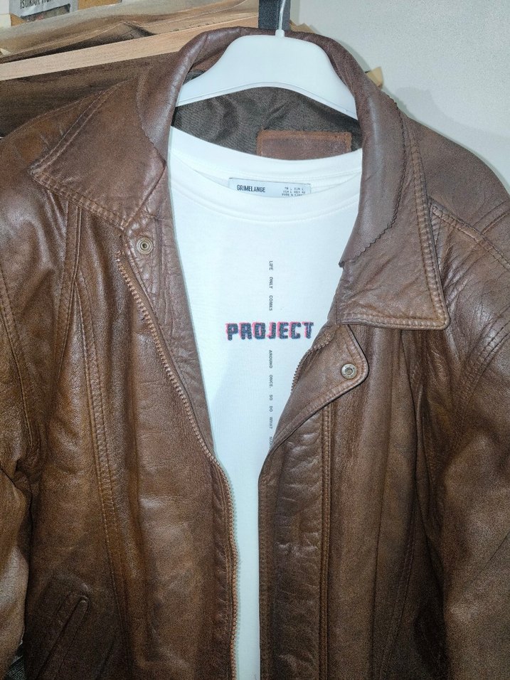 Pilot Bomber Hakiki Deri Ceket - Görsel 3