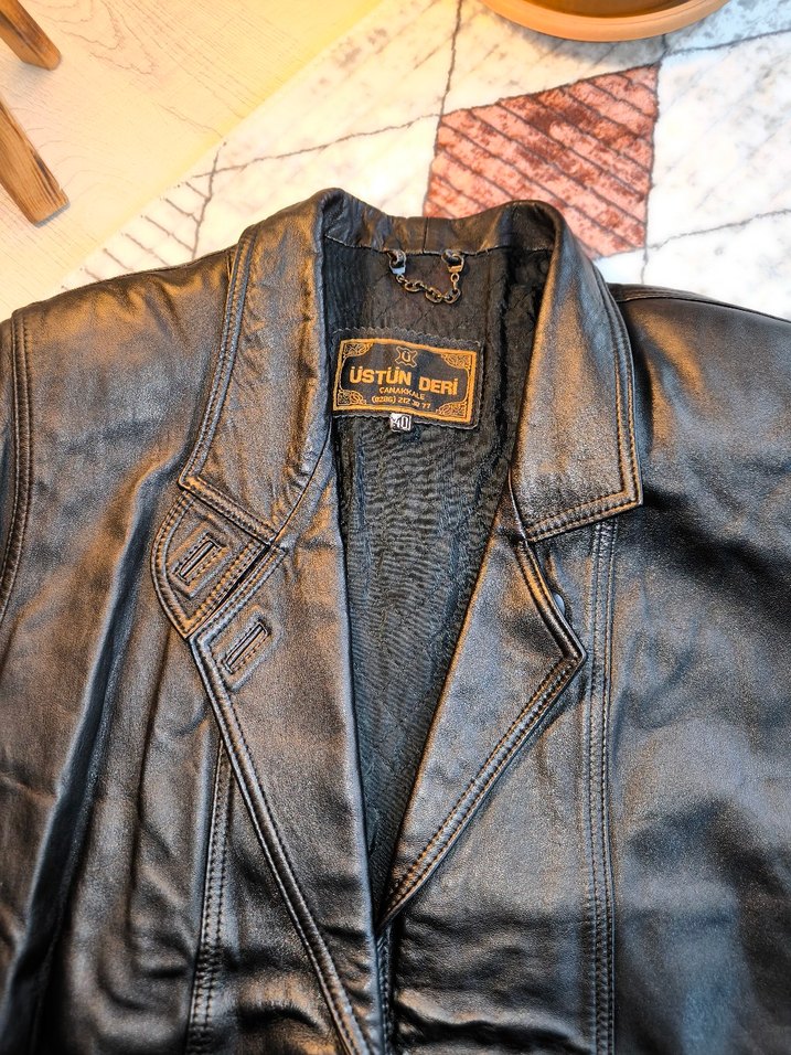 ÜSTÜN DERİ MARKA HAKİKİ DERİ CEKET - Görsel 4