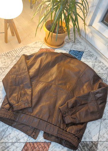 Pilot Bomber Hakiki Deri Ceket - Görsel 5