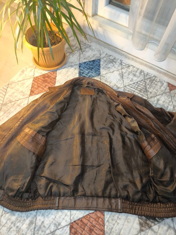 Pilot Bomber Hakiki Deri Ceket - Görsel 4