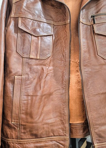 Özel Üretim Hakiki Deri Ceket - Görsel 5