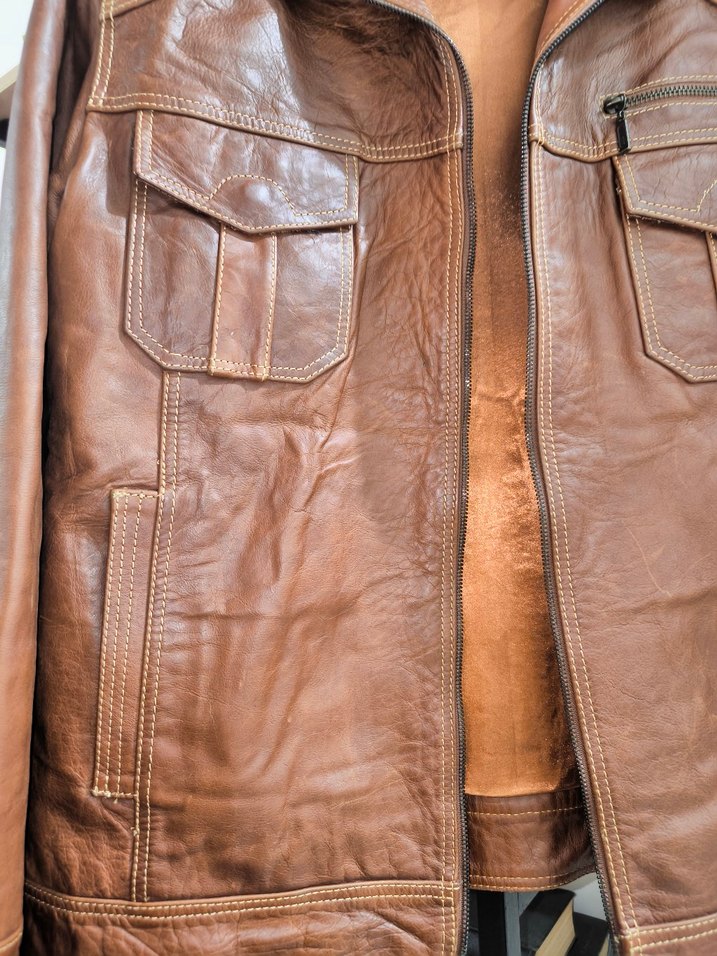 Özel Üretim Hakiki Deri Ceket - Görsel 5