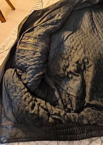 Old 90's Top Gun Bomber Deri Ceket - Görsel 10