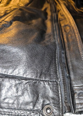 Old 90's Top Gun Bomber Deri Ceket - Görsel 5