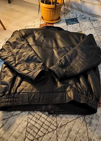 Old 90's Top Gun Bomber Deri Ceket - Görsel 3
