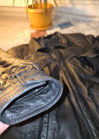 Old 90's Top Gun Bomber Deri Ceket - Görsel 4