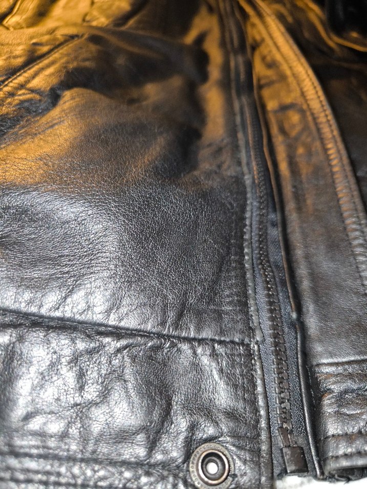 Old 90's Top Gun Bomber Deri Ceket - Görsel 5