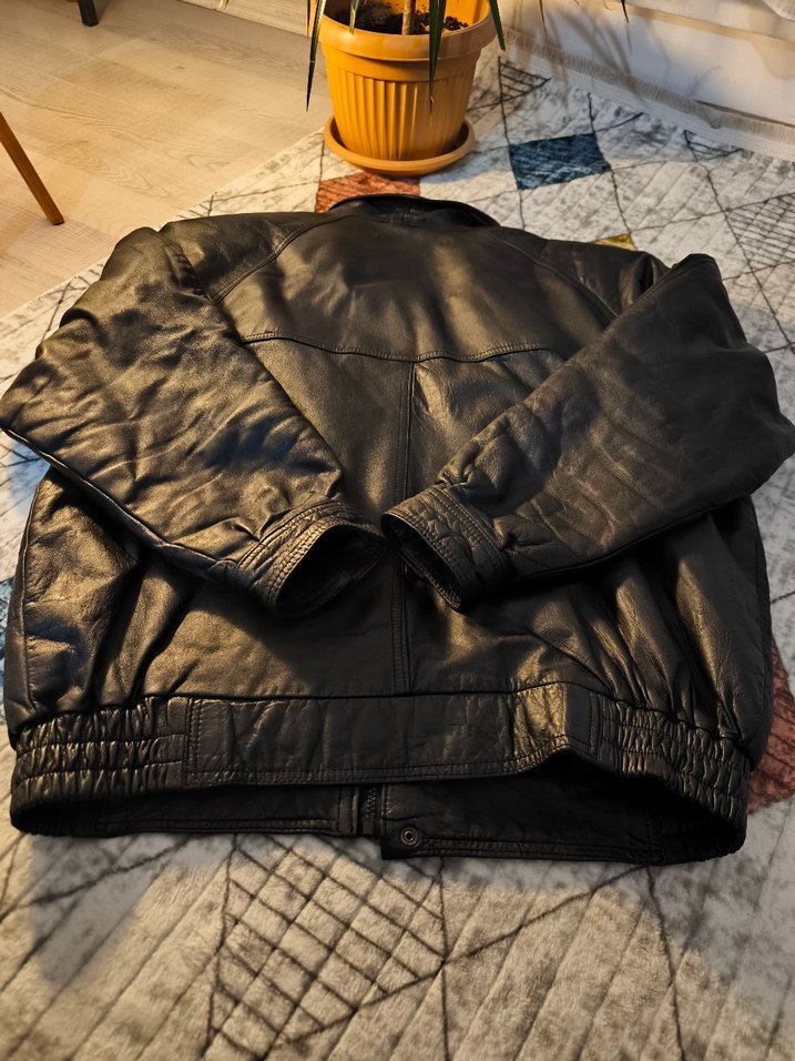 Old 90's Top Gun Bomber Deri Ceket - Görsel 3