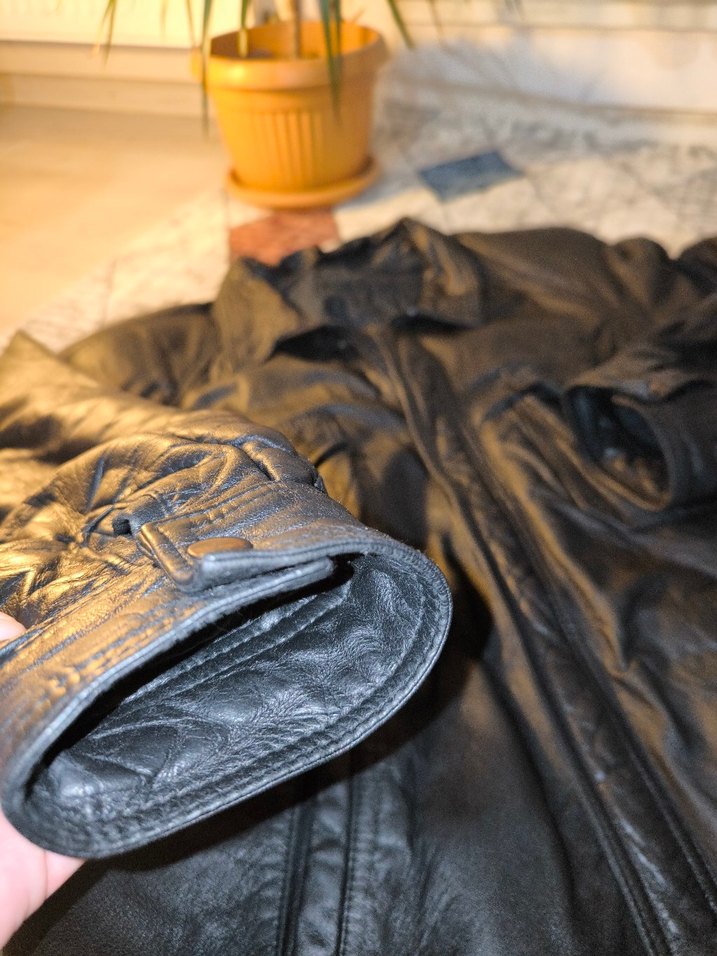 Old 90's Top Gun Bomber Deri Ceket - Görsel 4