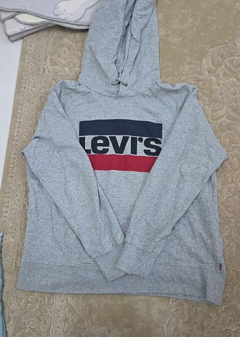 Levis Levi S Gri Melanj Kapusonlu Sweatshirt