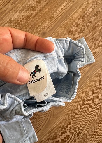 9-12 Ay Beden gri Renk Kız Çocuk Gri Bağlama Desenli Denim Pantolon