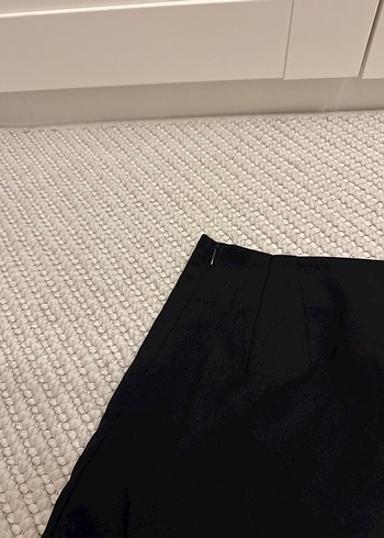 Defacto Düğmeli Siyah Mini Etek