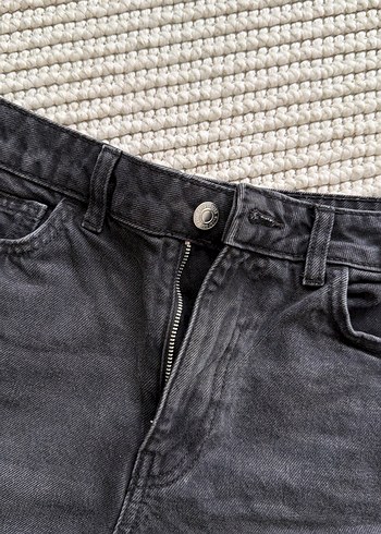 Mango Gri Mini Denim Şort