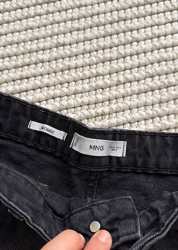 36 Beden gri Renk Gri Mini Denim Şort