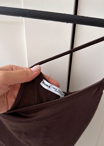 m Beden Kahverengi İnce Askılı Body