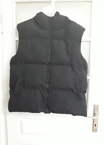 Siyah Fermuarlı Kadın Yelek göğüs ölçüsü 63 cm boyu 65cm