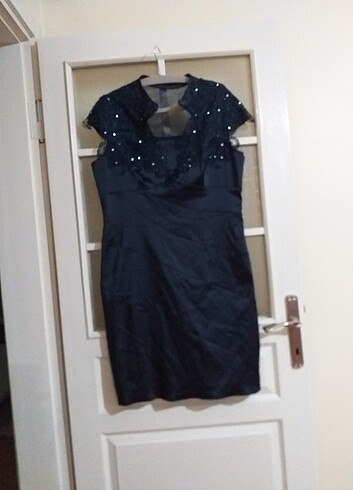 46 beden esnek abiye saten elbise  - Görsel 2