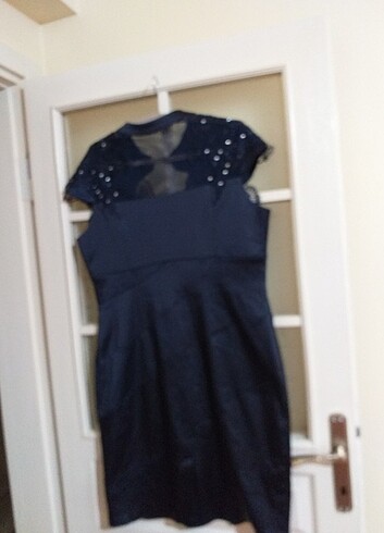 46 beden esnek abiye saten elbise  - Görsel 4