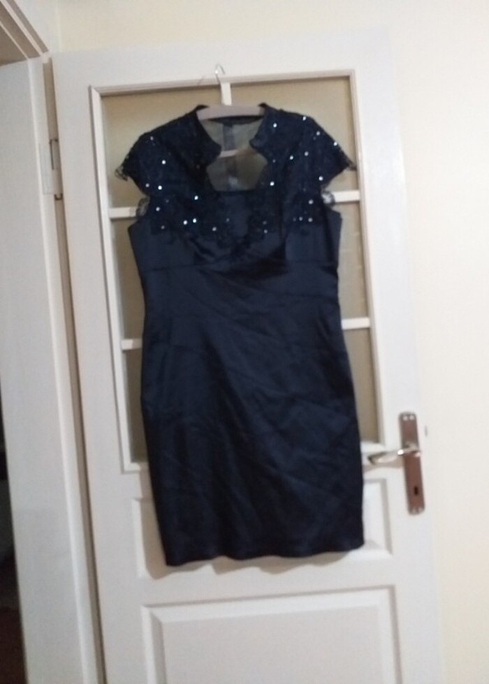 46 beden esnek abiye saten elbise  - Görsel 2