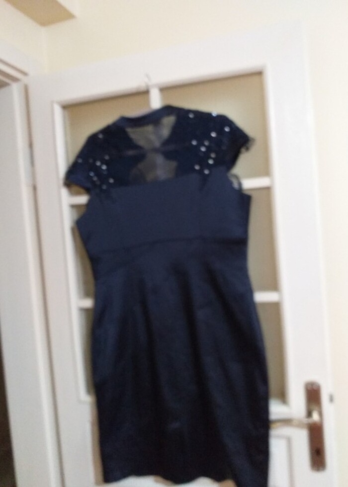 46 beden esnek abiye saten elbise  - Görsel 3