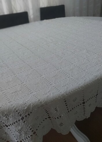 Çeyizlik el örgüsü masa örtüsü - Görsel 3