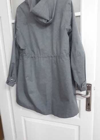 Gri Midi Kadın Yağmurluk göğüs ölçüsü 58 cm boyu 90 cm - Görsel 5