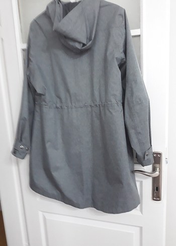 Gri Midi Kadın Yağmurluk göğüs ölçüsü 58 cm boyu 90 cm - Görsel 6