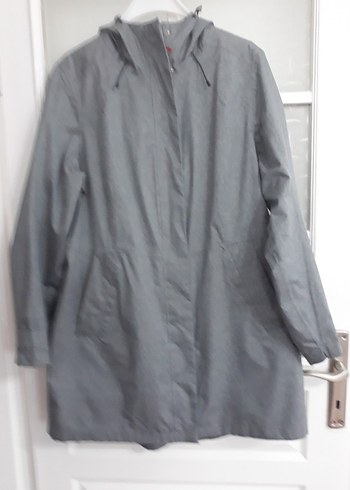 Gri Midi Kadın Yağmurluk göğüs ölçüsü 58 cm boyu 90 cm - Görsel 7