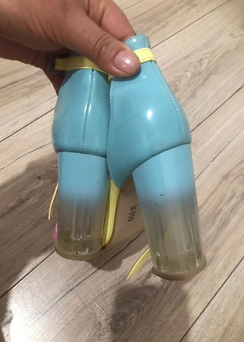 38 Beden çeşitli Renk Renkli Tokalı Stiletto Kadın Ayakkabı