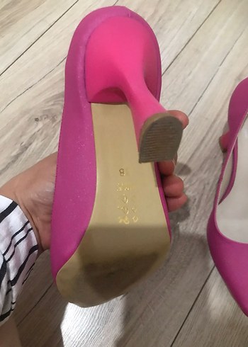 38 Beden Pembe Minimalist Stiletto Topuklu Kadın Ayakkabı