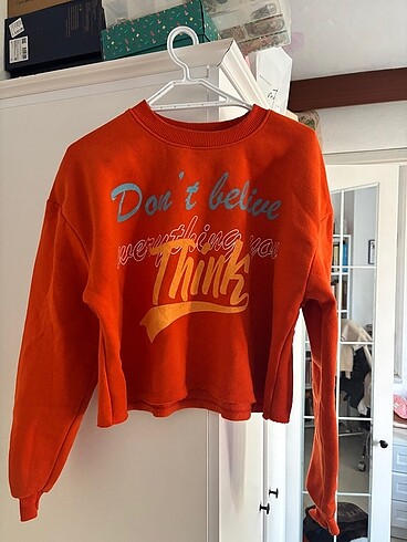Turuncu içi şardonlu sweatshirt