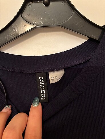 H&M Triko lacivert H&M elbise