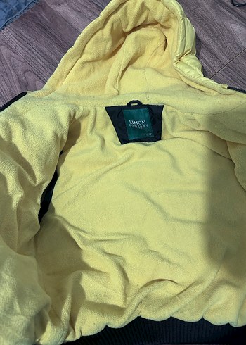 Sarı-siyah Kapüşonlu Erkek Çocuk Mont - Görsel 6