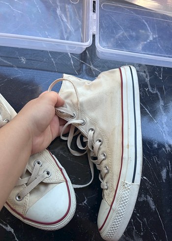 Beyaz Kadın Günlük Bağcıklı Spor Ayakkabı - Görsel 5