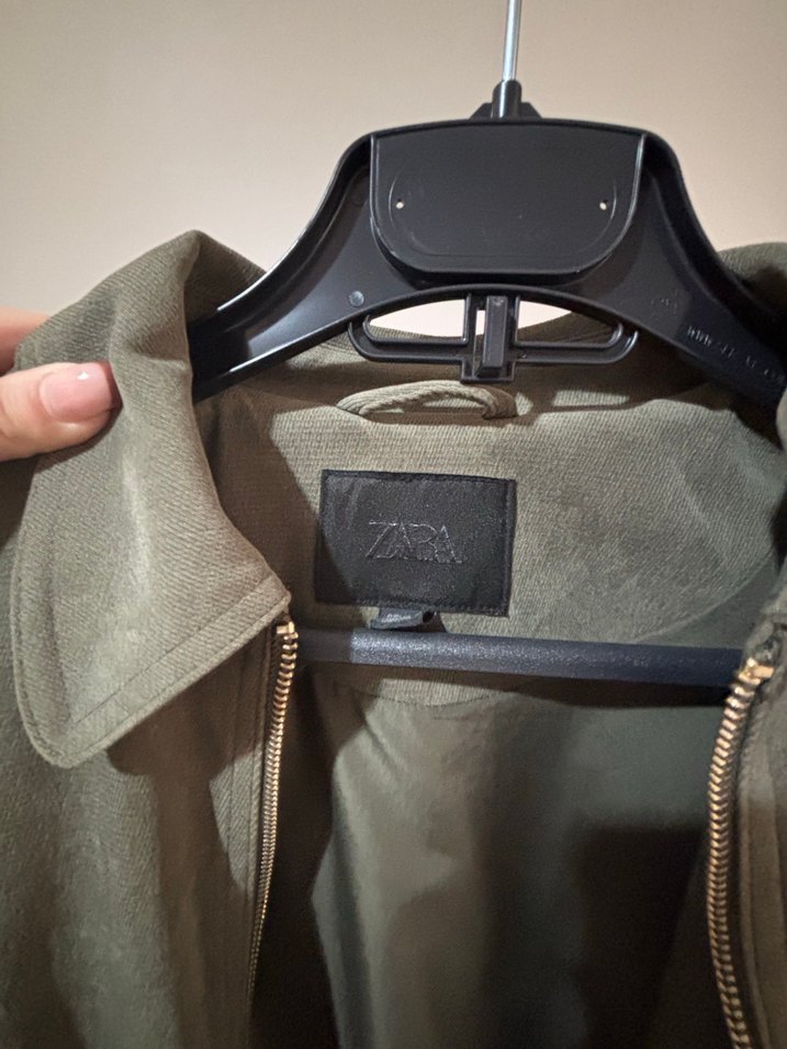 Gri Süet Kadın Midi Ceket - Görsel 2