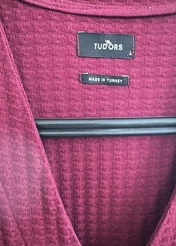 H&M Bordo Düğmeli V Yaka erkek Süveter tudors