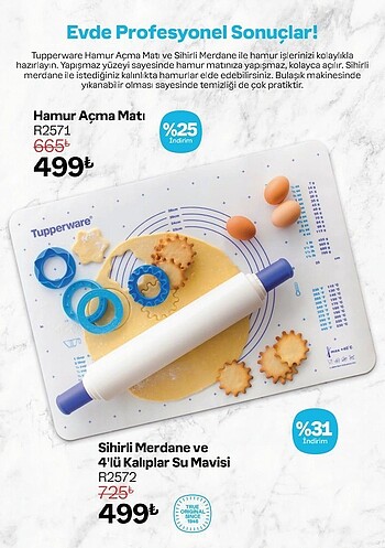Tupperware hamur matı