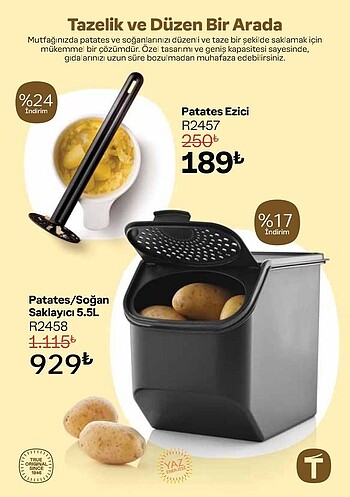 Tupperware 5.5 lt kiler patates soğan saklayıcı