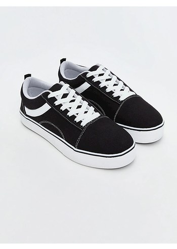 LC Waikiki Siyah Beyaz Dusuk Bilekli Sneaker