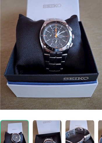 Casio Seiko Kronograf Erkek Siyah Metal Bilezikli Sik Saat