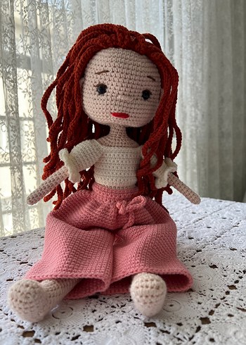 Beden Renk Pembe el örgüsü oyuncak bebek