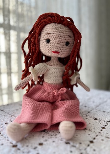 Hobby Life Pembe el örgüsü oyuncak bebek
