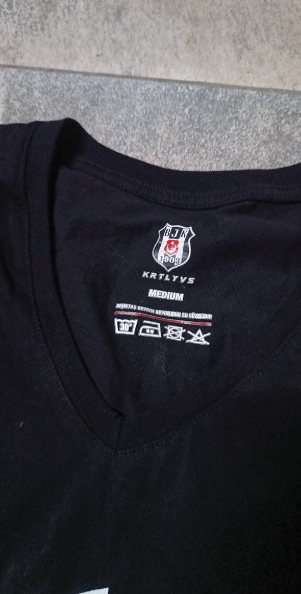 Erkek Siyah Beşiktaş forma Tişört - Görsel 2