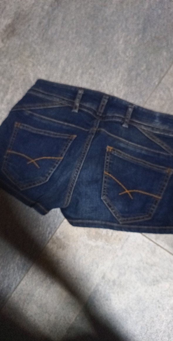 Kadın Mavi Mini Denim Şort - Görsel 3
