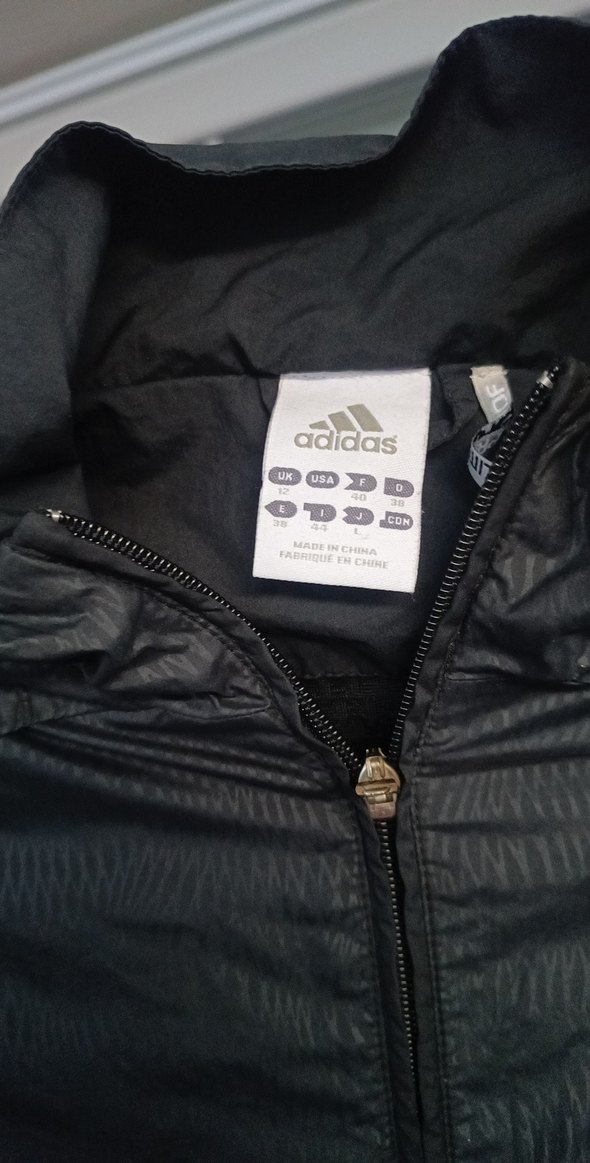 Siyah Fermuarlı Spor erkek Ceket adidas - Görsel 3