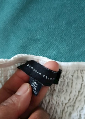 Beyaz Keten Straplez Midi Büstiyer - Görsel 4